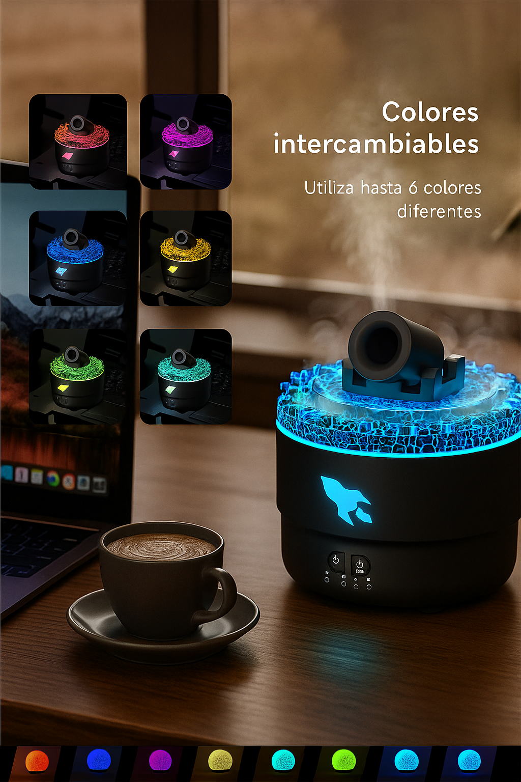 Humidificador- Difusor FUMEX + 3 Esencias de REGALO + Ebook!