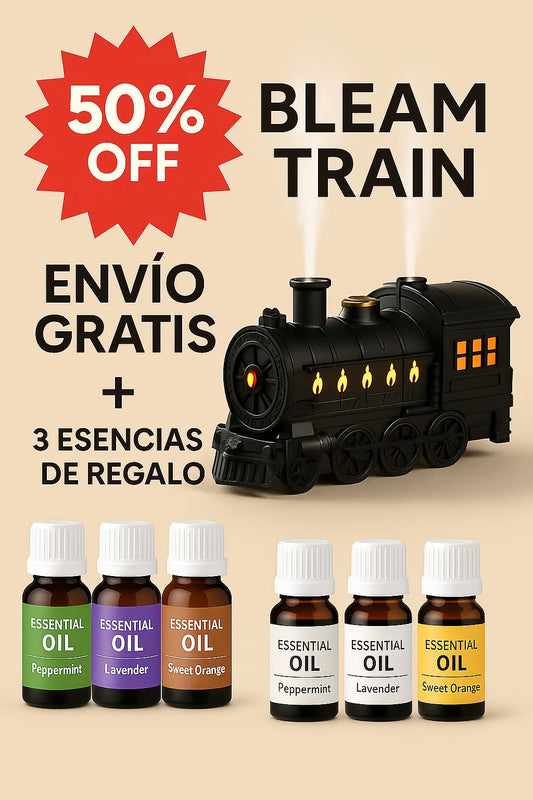 Humidificador Difusor Bleam Train + 3 Esencias de REGALO + Ebook!
